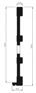 Accesorii profil U balustrada sticla - Profil drenaj pentru profil U View Crystal fixare laterala 8552