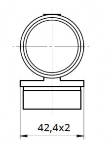 Imbinare variabila ±90° mana curenta rotunda Ø42,4 mm [1]