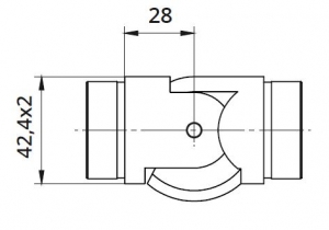 Imbinare variabila 0°-70° mana curenta rotunda Ø42,4 mm [1]