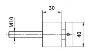 Conector sticla patrat 40x40/30 mm [1]