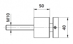 Conector sticla patrat 40x40/50 mm [1]