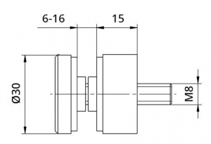 Conector sticla Ø30x15 mm [1]