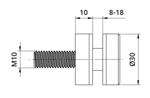 Conector sticla Ø30x10 mm [1]