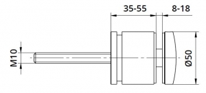 Conector sticla reglabil Ø50x35-55 mm [1]