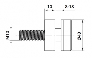 Conector sticla Ø40x10 mm [1]
