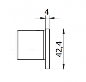Capac capat mana curenta profilata Ø42,4 mm [1]