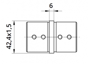 Imbinare 180° mana curenta profilata Ø42,4 mm [1]