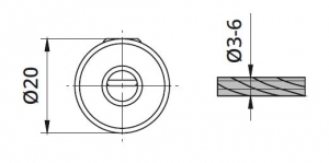 Piesa blocare cablu Ø3-6 mm pentru montant balustrada [1]