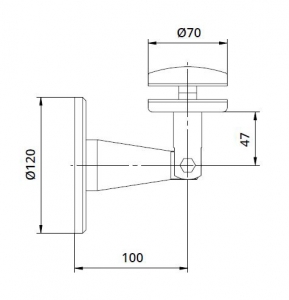 Conector copertina inferior perete/sticla 8-17,52 mm [1]