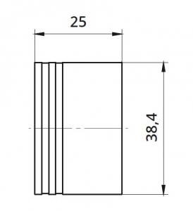 Accesoriu capat/imbinare mana curenta din lemn Ø42,4 mm [1]