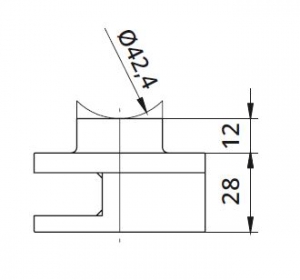 Clema simpla Ø60x28 mm fixare pe teava rotunda [1]