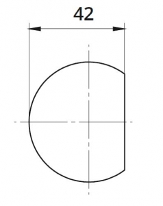 Capac capat rotund mana curenta rotunda Ø42,4 mm [1]