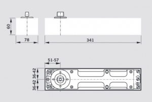 Amortizor pardoseala Dorma BTS 80 EN 4 cu placa si insert standard [1]