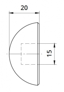 Capac capat mana curenta rotunda Ø42,4 mm [1]