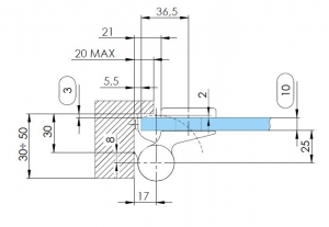 Balama hidraulica Biloba EVO SOL Frame fara blocare fixare pe toc aluminiu [3]