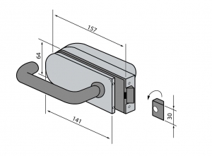 Broasca fara incuiere usa sticla 8-10 mm [1]