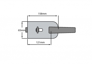 Broasca ovala pentru cilindru usa sticla 8-10 mm [1]