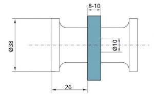 Buton PH106 usa cabina dus sticla 8-10 mm [1]