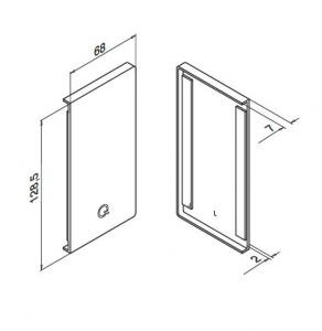 Capac capat profil U balustrada Easy Glass® Smart [1]