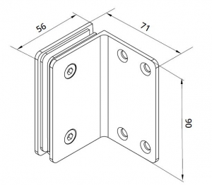 Conector cabina dus perete/sticla S1000 SHH 308 [1]