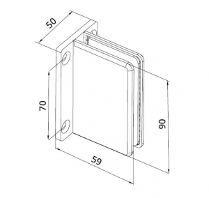 Conector Dorma cabina dus perete/sticla S1000 SHH 306 [1]