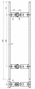Maner rectangular, 40x10 mm [1]