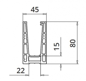 Profil U balustrada Easy Glass® Up fixare pe parapet [1]