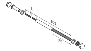 Set cablu FAST FIX pentru montant balustrada [1]