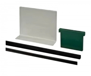Cale si garnituri profil U balustrada sticla - Set cale si garnituri profil U balustrada Easy Glass® Eco sticla 12-21,52 mm, L=5 ml