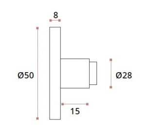 Conector perete/teava Ø25 mm compartimentare toaleta [1]