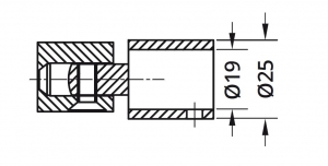 Conector reglabil bara stabilizare cabina dus teava/perete [1]