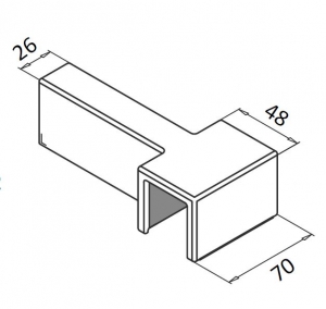 Suport fixare montant profil mana curenta Easy Glass® Hybrid [2]