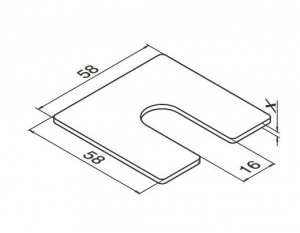 Talpa compensare profil U balustrada Easy Glass® Smart fixare pardoseala [1]