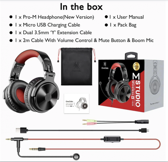 ONEODIO Pro M gaming Headsets DJ [3]