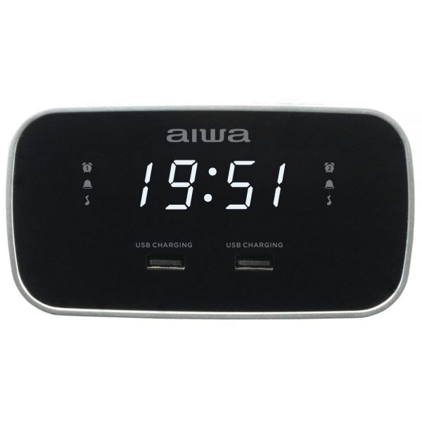 Radio ceas cu alarma Aiwa Alarm Clock Radio 2 USB Charge Ports [8]