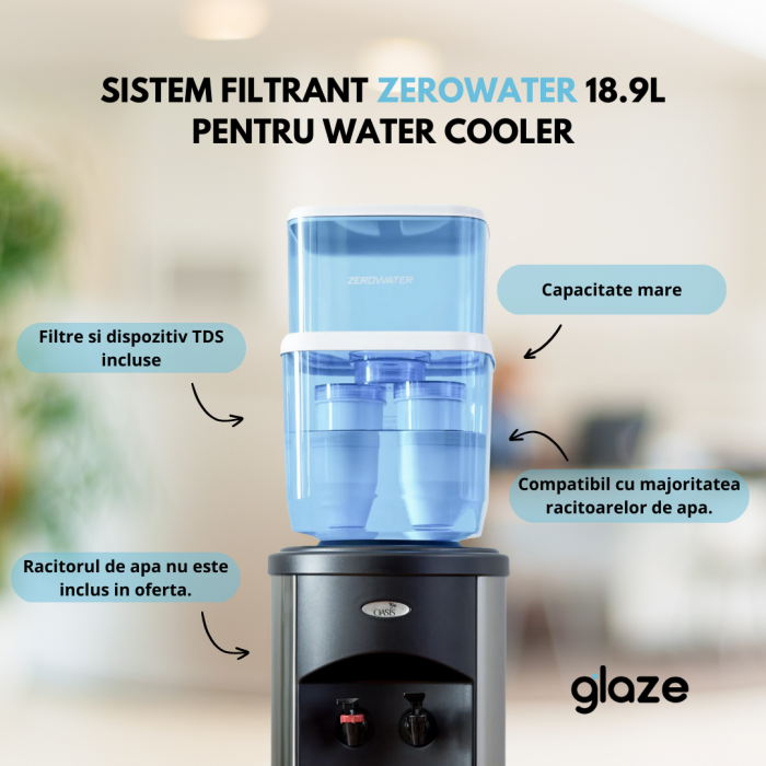 Sistem Filtrant ZeroWater 18.9L cu 2 Filtre | Solutie eficienta pentru water cooler [5]