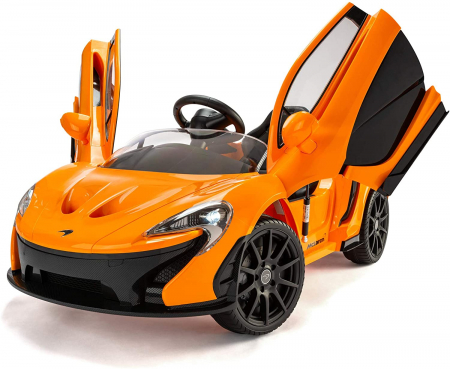 McLaren Official Electric Ride On Car for kids, with Tilting Doors & MP3 Connection, Orange [1]
