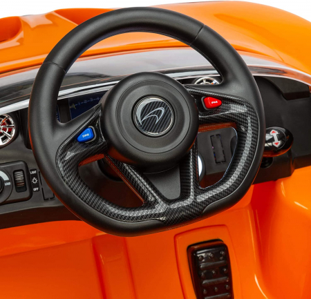 McLaren Official Electric Ride On Car for kids, with Tilting Doors & MP3 Connection, Orange [4]