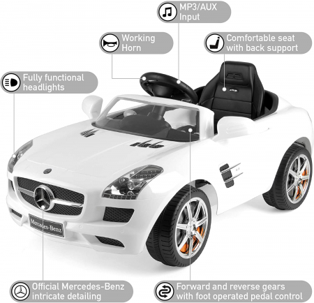 Mercedes-Benz Official Licensed Kids Electric Ride On Car with LED [10]