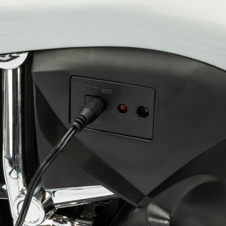BMW Official Kids Electric Ride-On Police Bike, with Stabilisers, Silver [3]