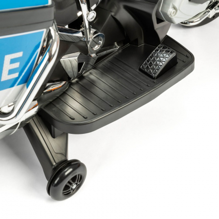 BMW Official Kids Electric Ride-On Police Bike, with Stabilisers, Silver [4]