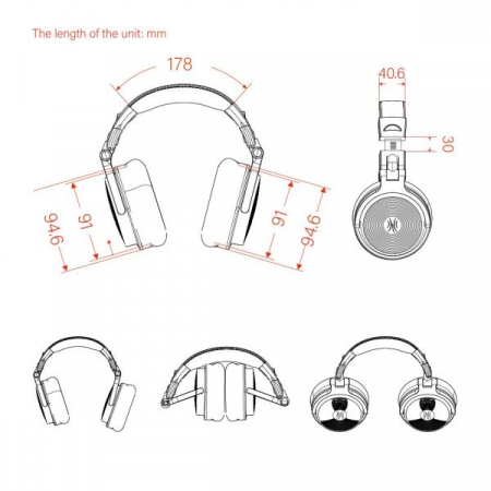 Casti audio OneOdio A71 Red Wired [9]