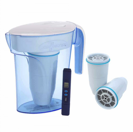 Cani filtrante - Pachet cana Zero Water 1.7L cu 3 filtre si tester de apa inclus