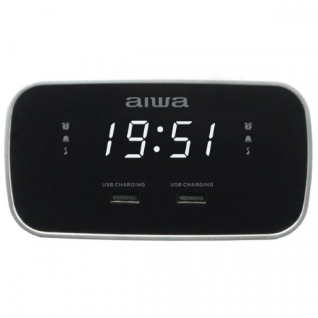 Radio ceas cu alarma Aiwa Alarm Clock Radio 2 USB Charge Ports [7]