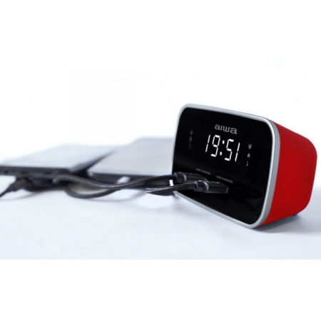 Radio ceas cu alarma Aiwa Alarm Clock Radio 2 USB Charge Ports [2]