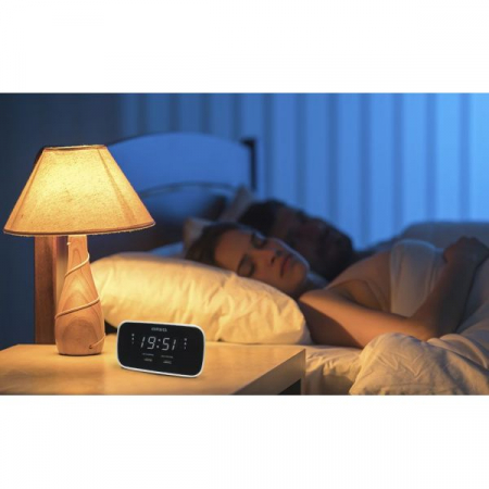 Radio ceas cu alarma Aiwa Alarm Clock Radio 2 USB Charge Ports [1]