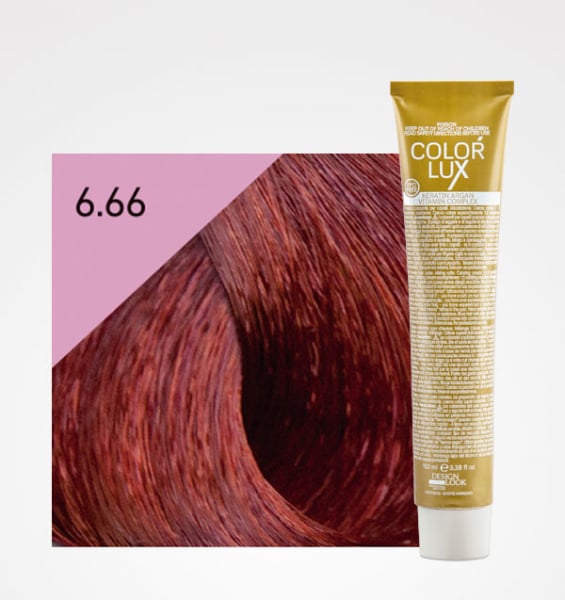 Vopsea de par blond roscat inchis intens 6.66 Color Lux 100 ml [1]