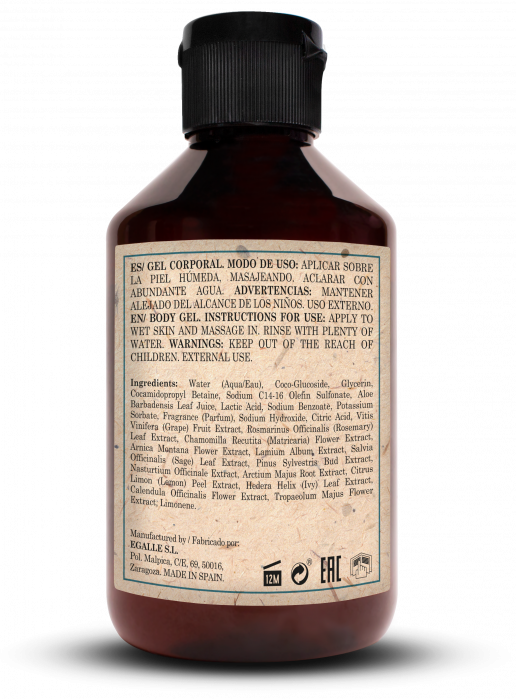 Gel de dus vegan unisex cu extract de struguri și gălbenele 250 ml [5]