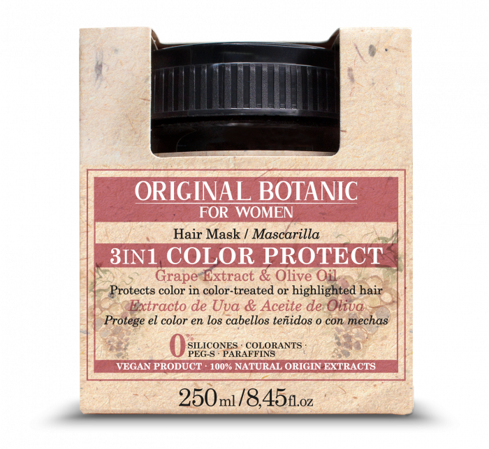 Mască 3 în 1 pentru păr vopsit vegană 100% naturală Color Protect 250 ml [3]