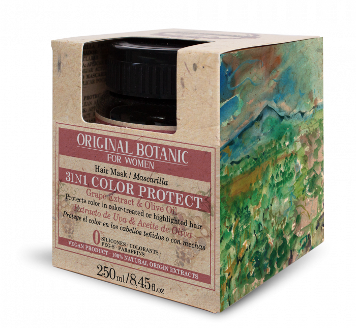 Mască 3 în 1 pentru păr vopsit vegană 100% naturală Color Protect 250 ml [4]